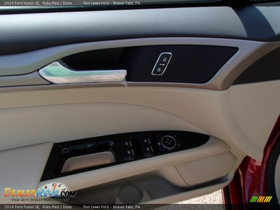 2014 Ford Fusion SE Ruby Red / Dune Photo #14