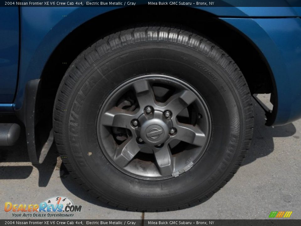 2004 Nissan Frontier XE V6 Crew Cab 4x4 Electric Blue Metallic / Gray Photo #3