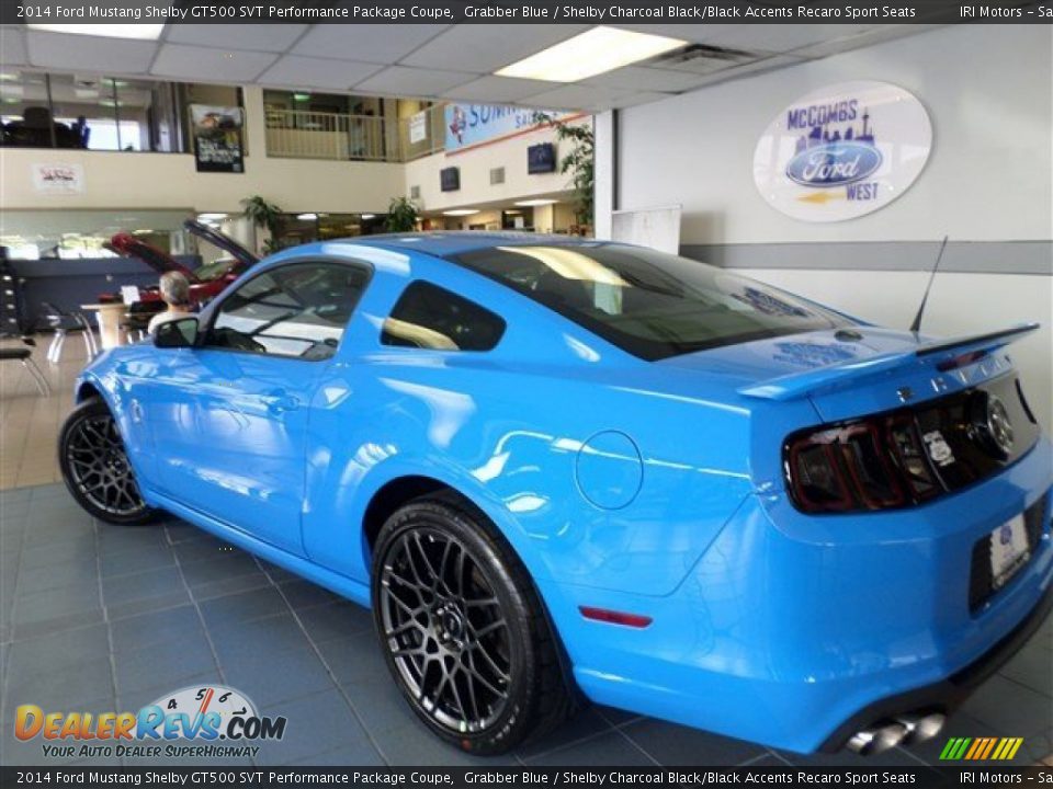 2014 Ford Mustang Shelby GT500 SVT Performance Package Coupe Grabber Blue / Shelby Charcoal Black/Black Accents Recaro Sport Seats Photo #2