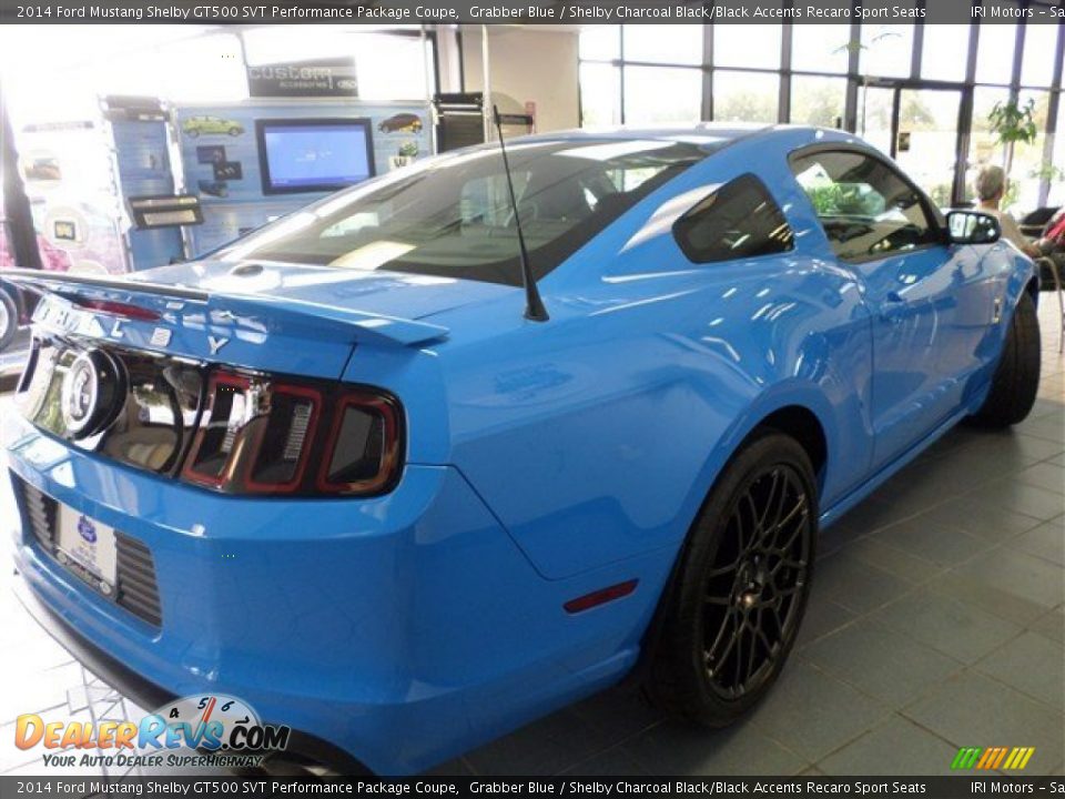 2014 Ford Mustang Shelby GT500 SVT Performance Package Coupe Grabber Blue / Shelby Charcoal Black/Black Accents Recaro Sport Seats Photo #4