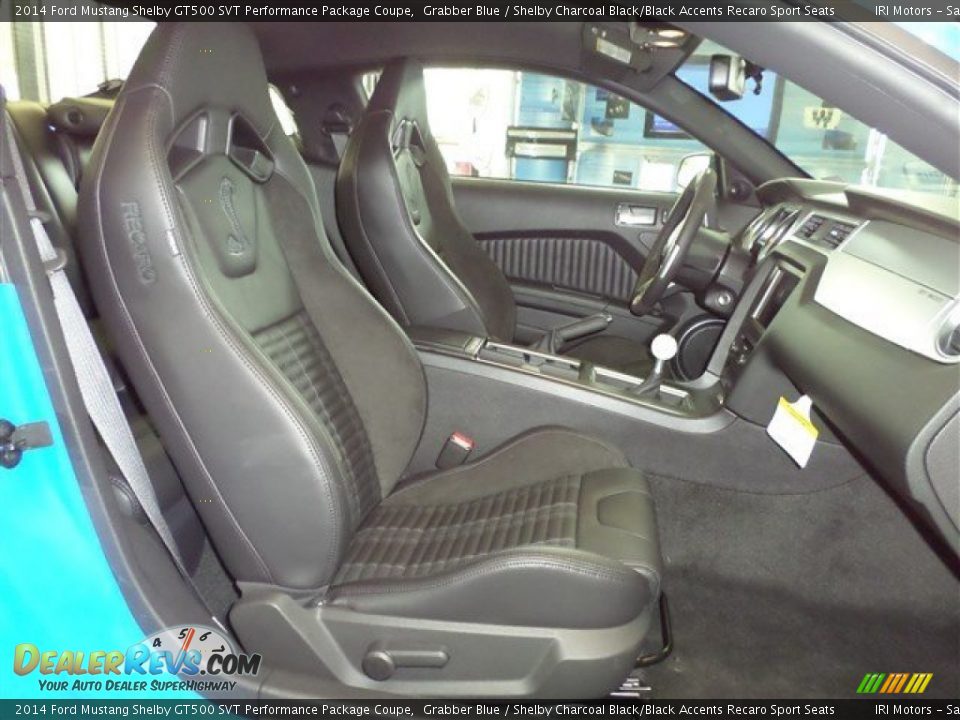 Shelby Charcoal Black/Black Accents Recaro Sport Seats Interior - 2014 Ford Mustang Shelby GT500 SVT Performance Package Coupe Photo #9