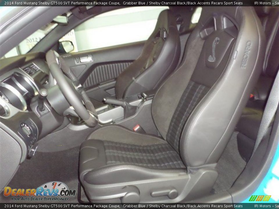 Shelby Charcoal Black/Black Accents Recaro Sport Seats Interior - 2014 Ford Mustang Shelby GT500 SVT Performance Package Coupe Photo #15