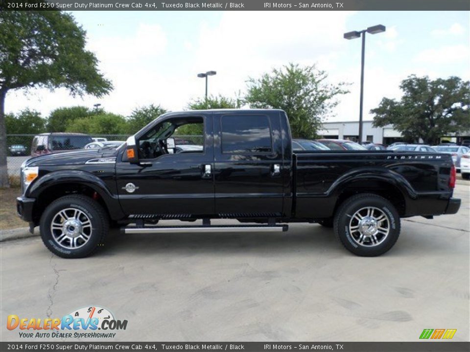 2014 Ford F250 Super Duty Platinum Crew Cab 4x4 Tuxedo Black Metallic / Black Photo #2