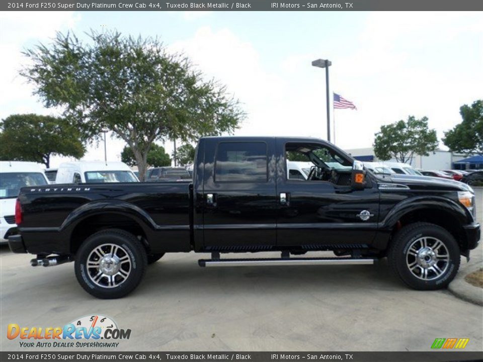 2014 Ford F250 Super Duty Platinum Crew Cab 4x4 Tuxedo Black Metallic / Black Photo #6