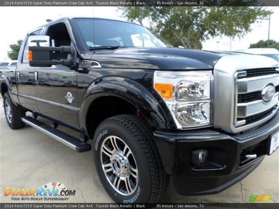 2014 Ford F250 Super Duty Platinum Crew Cab 4x4 Tuxedo Black Metallic / Black Photo #7