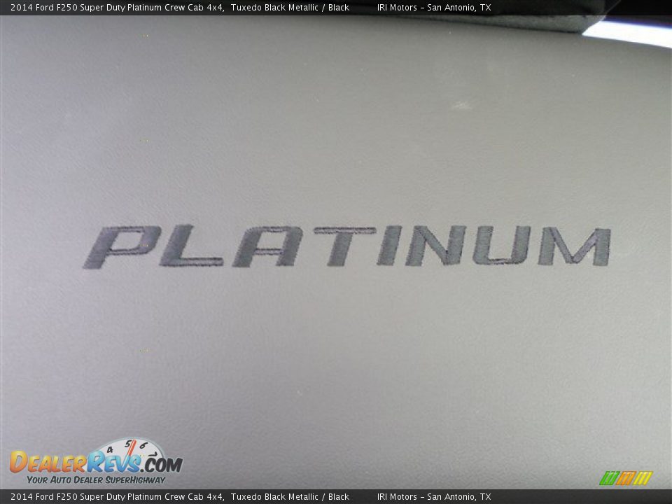 2014 Ford F250 Super Duty Platinum Crew Cab 4x4 Tuxedo Black Metallic / Black Photo #13