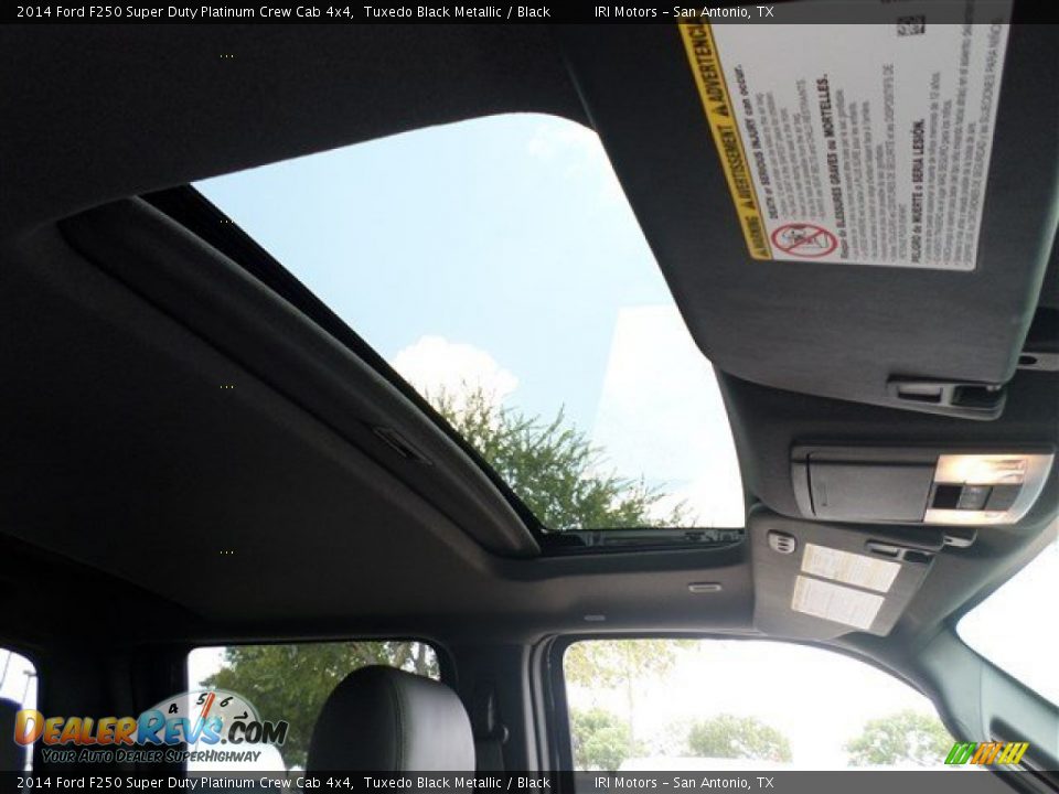 2014 Ford F250 Super Duty Platinum Crew Cab 4x4 Tuxedo Black Metallic / Black Photo #14