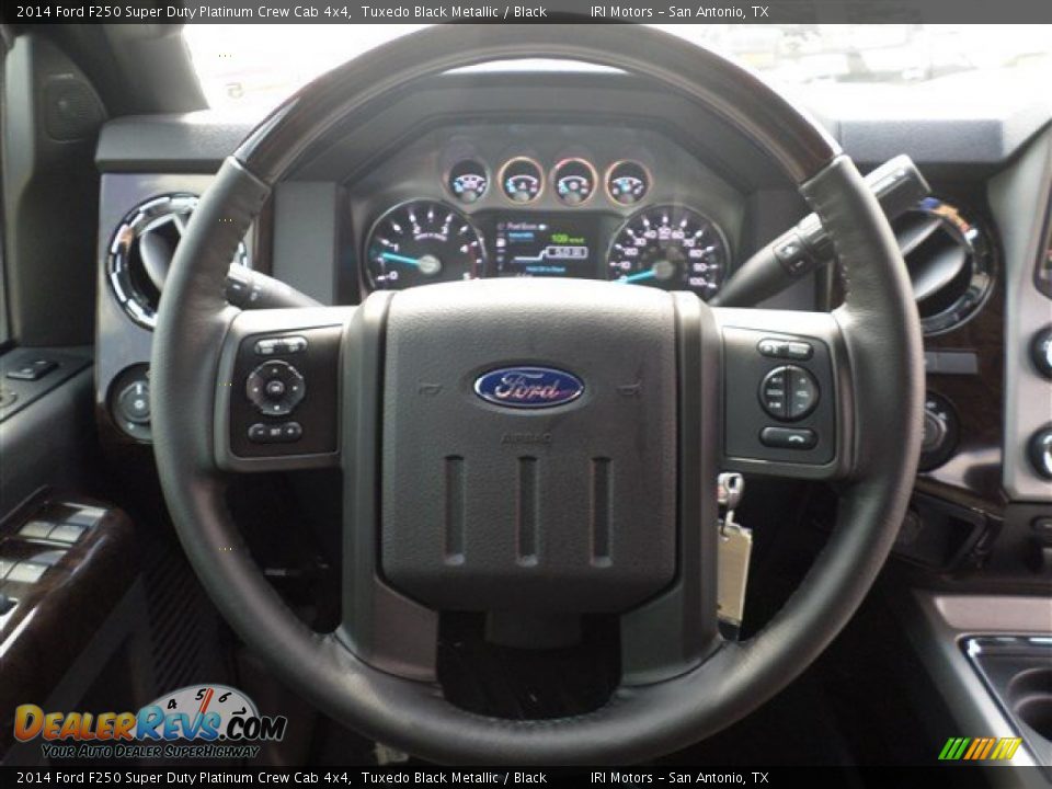 2014 Ford F250 Super Duty Platinum Crew Cab 4x4 Tuxedo Black Metallic / Black Photo #18