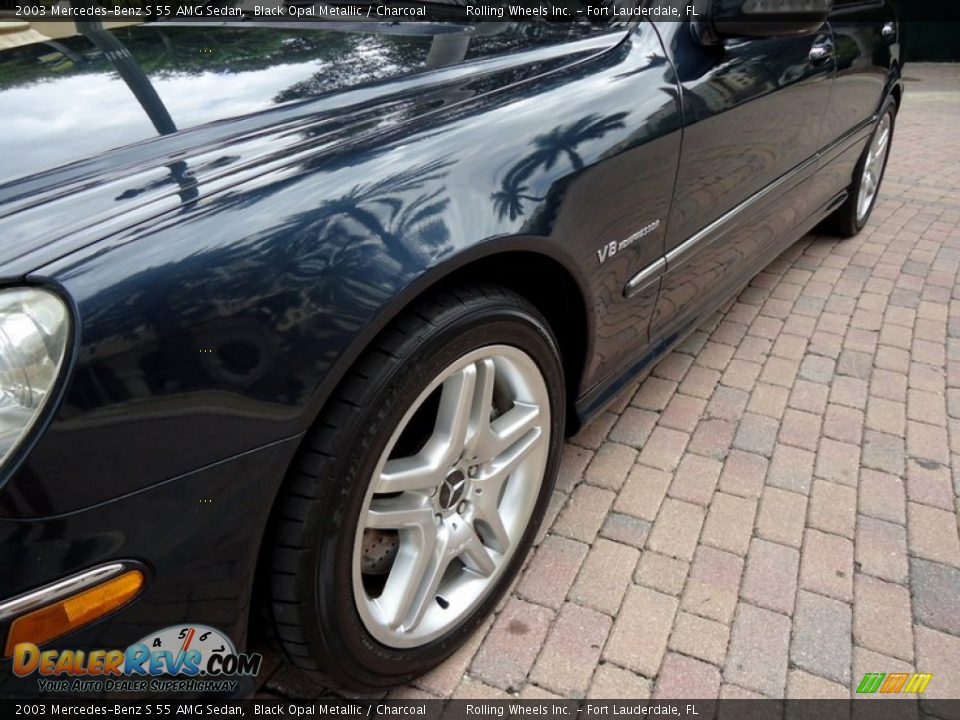 2003 Mercedes-Benz S 55 AMG Sedan Black Opal Metallic / Charcoal Photo #11