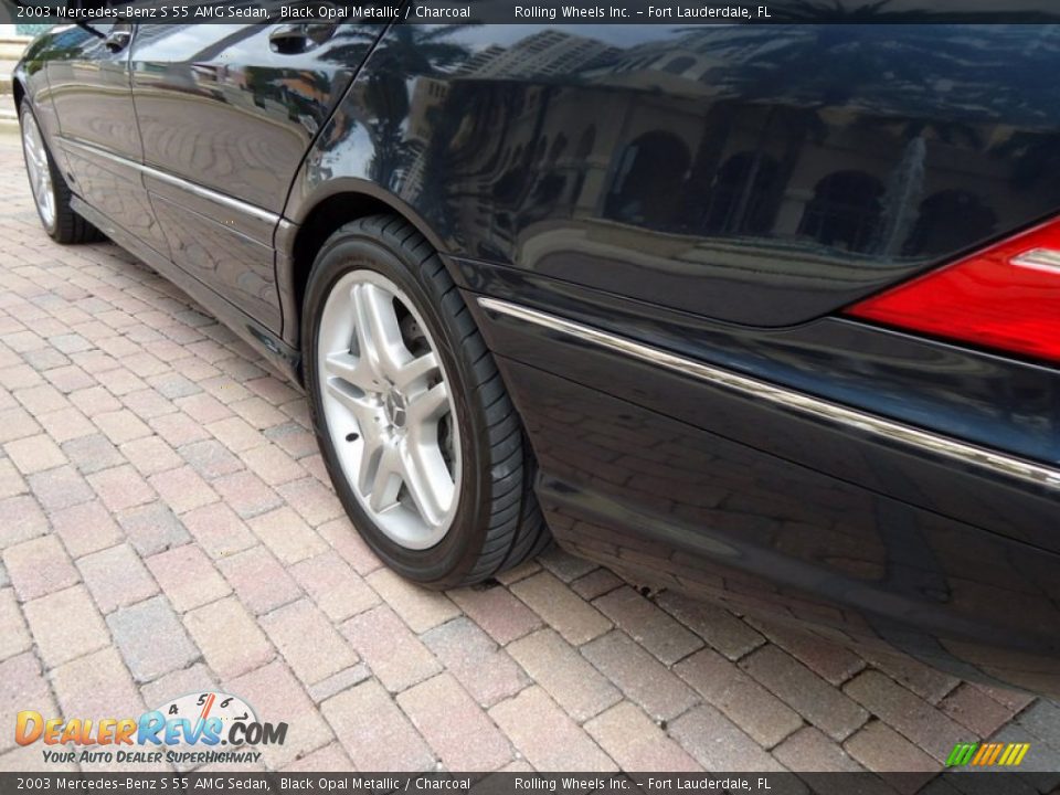 2003 Mercedes-Benz S 55 AMG Sedan Black Opal Metallic / Charcoal Photo #15