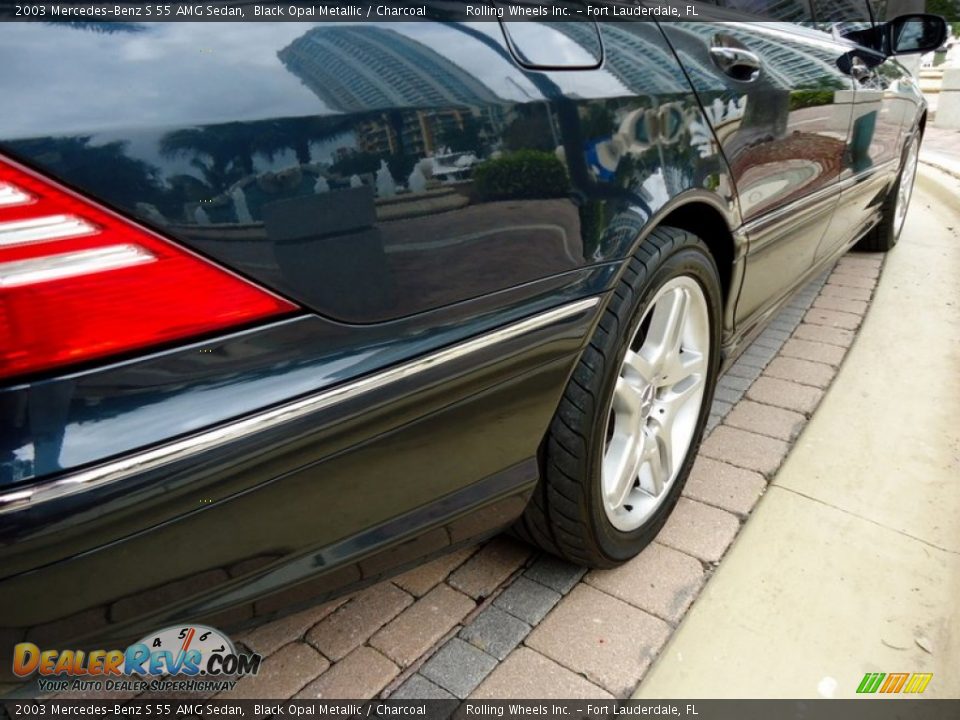 2003 Mercedes-Benz S 55 AMG Sedan Black Opal Metallic / Charcoal Photo #34