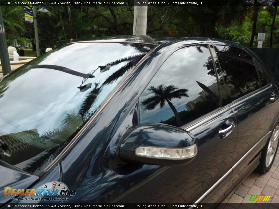 2003 Mercedes-Benz S 55 AMG Sedan Black Opal Metallic / Charcoal Photo #35
