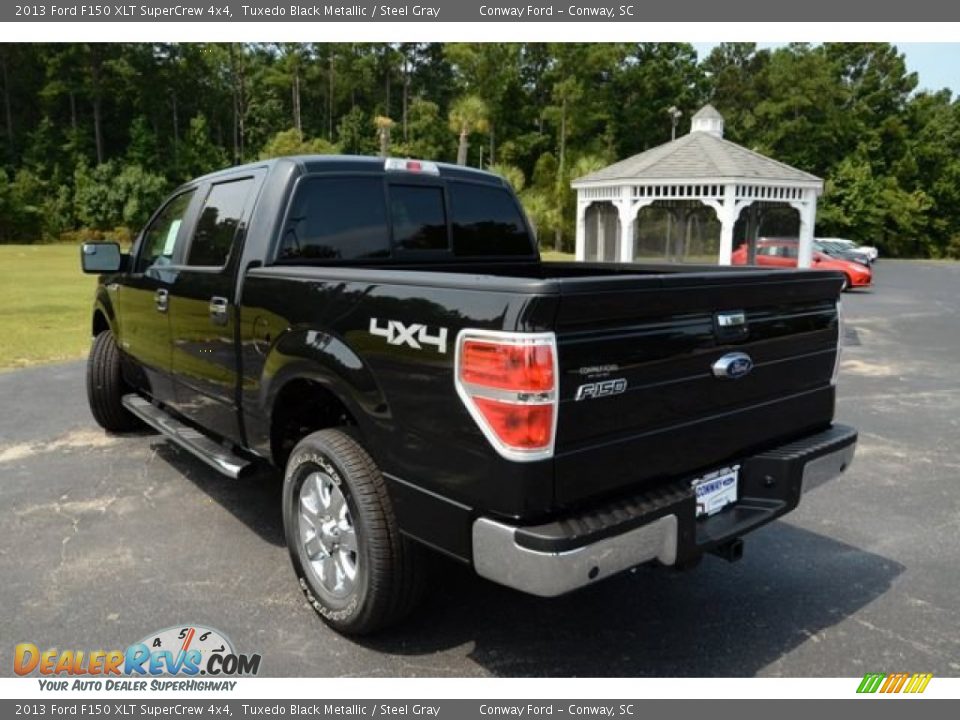 2013 Ford F150 XLT SuperCrew 4x4 Tuxedo Black Metallic / Steel Gray Photo #7