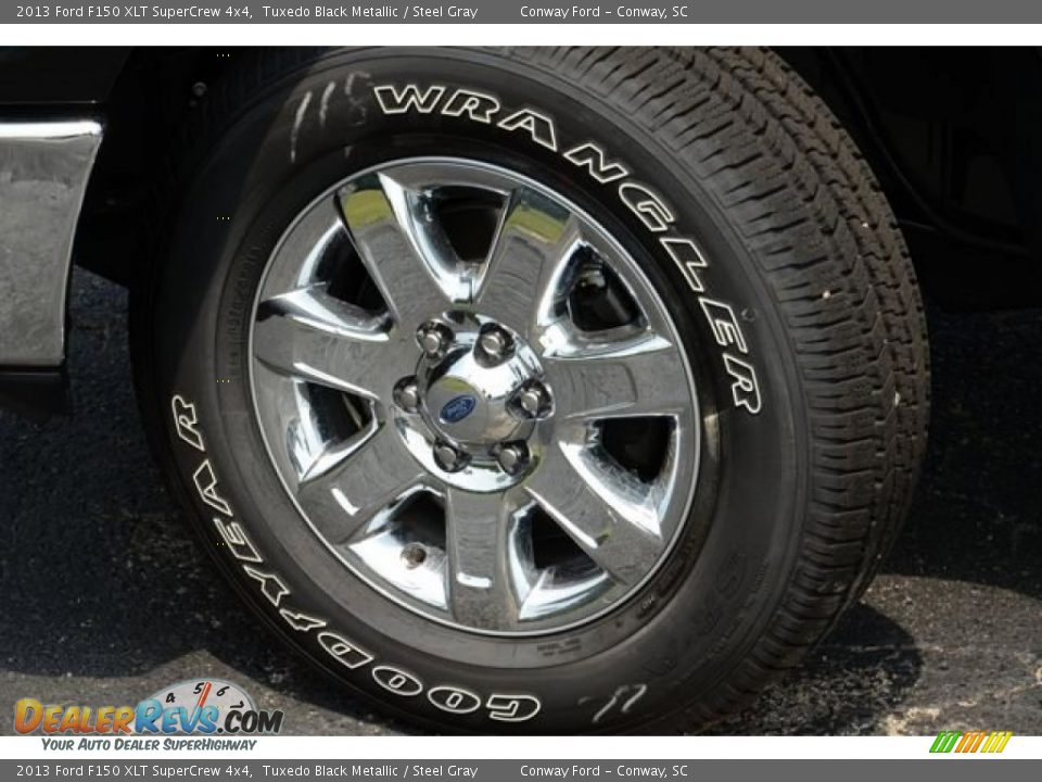 2013 Ford F150 XLT SuperCrew 4x4 Tuxedo Black Metallic / Steel Gray Photo #9