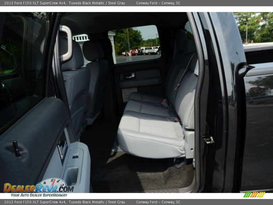 2013 Ford F150 XLT SuperCrew 4x4 Tuxedo Black Metallic / Steel Gray Photo #11