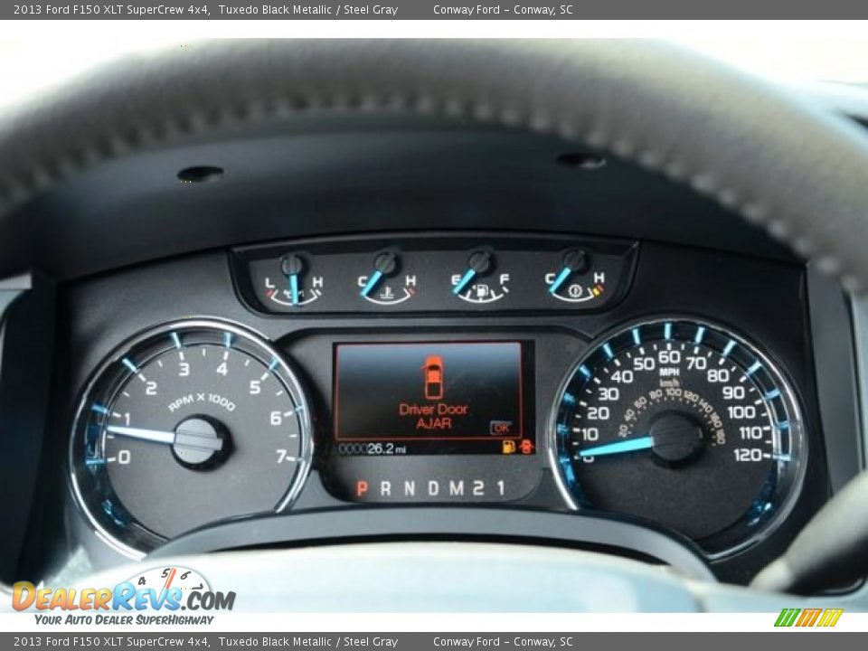 2013 Ford F150 XLT SuperCrew 4x4 Tuxedo Black Metallic / Steel Gray Photo #21