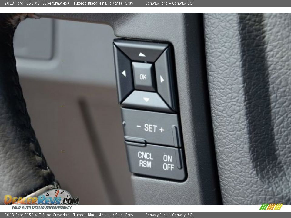 2013 Ford F150 XLT SuperCrew 4x4 Tuxedo Black Metallic / Steel Gray Photo #22