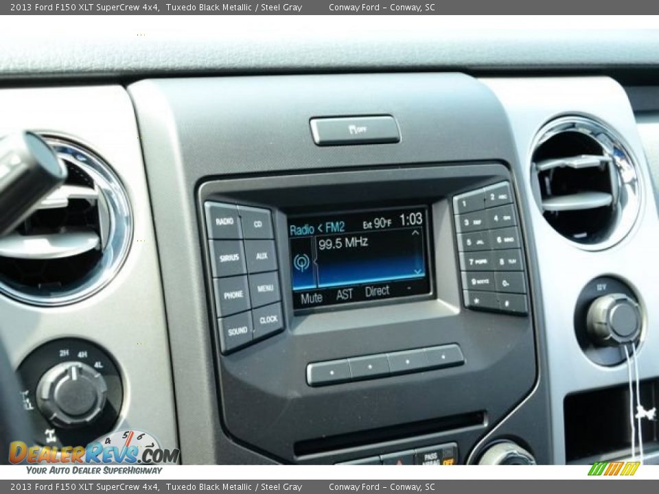 2013 Ford F150 XLT SuperCrew 4x4 Tuxedo Black Metallic / Steel Gray Photo #24