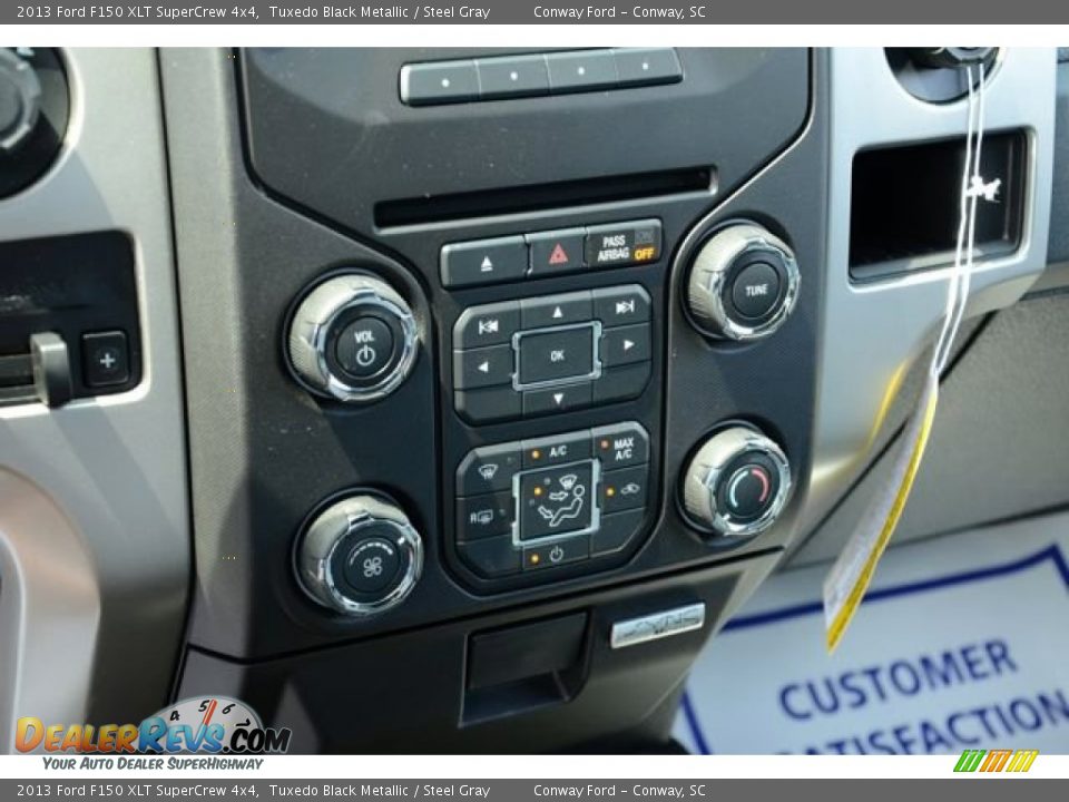 2013 Ford F150 XLT SuperCrew 4x4 Tuxedo Black Metallic / Steel Gray Photo #25