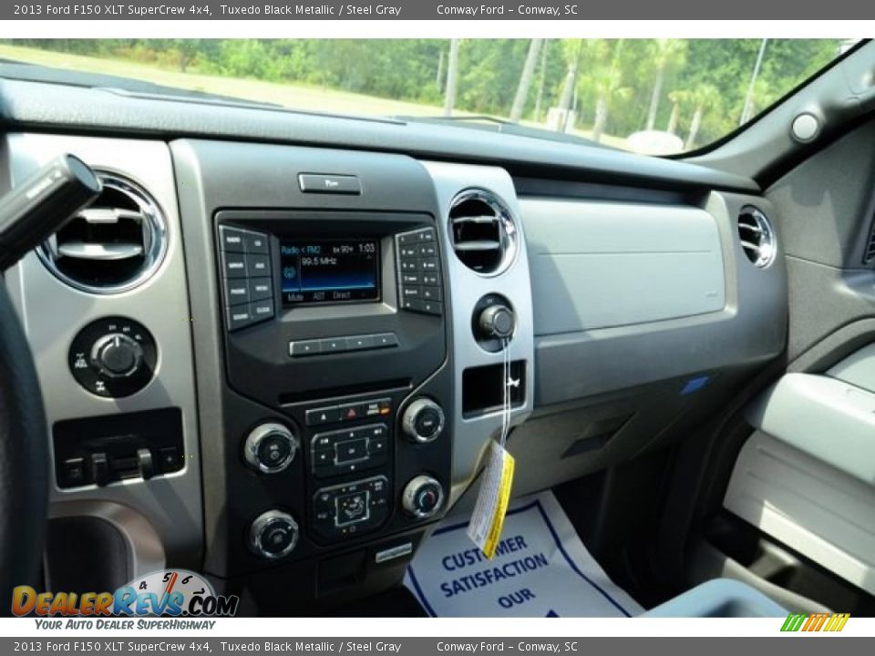 2013 Ford F150 XLT SuperCrew 4x4 Tuxedo Black Metallic / Steel Gray Photo #26