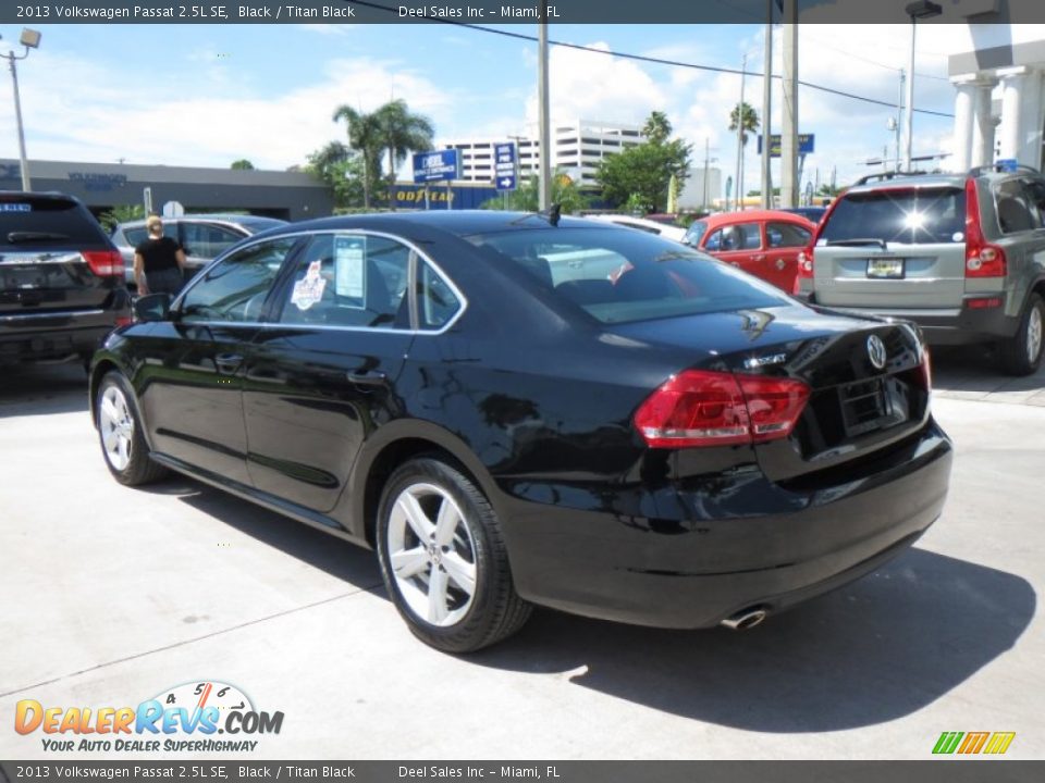 2013 Volkswagen Passat 2.5L SE Black / Titan Black Photo #3