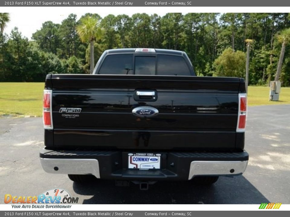 2013 Ford F150 XLT SuperCrew 4x4 Tuxedo Black Metallic / Steel Gray Photo #6