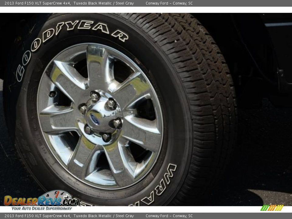 2013 Ford F150 XLT SuperCrew 4x4 Tuxedo Black Metallic / Steel Gray Photo #9
