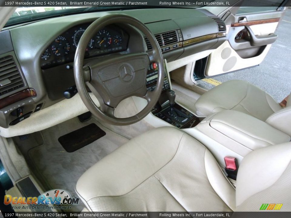 Parchment Interior - 1997 Mercedes-Benz S 420 Sedan Photo #33