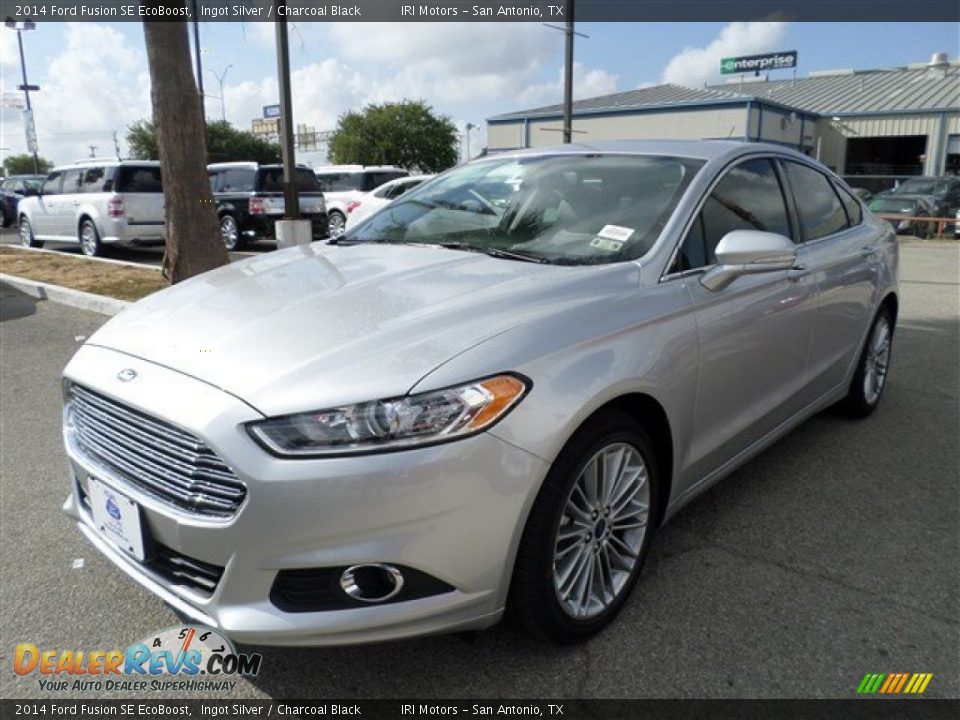 2014 Ford Fusion SE EcoBoost Ingot Silver / Charcoal Black Photo #1