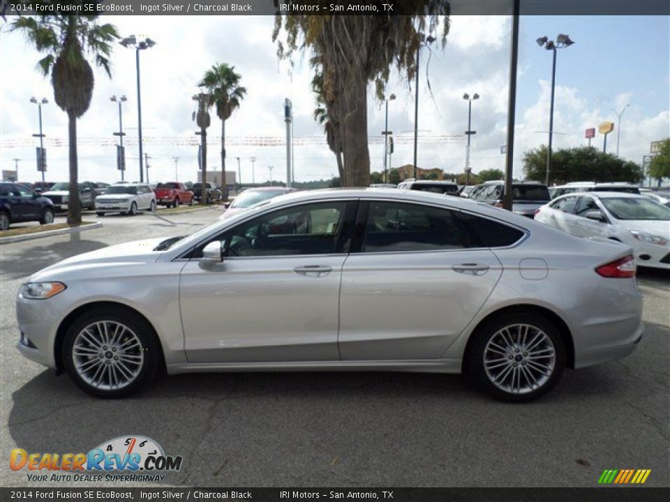 2014 Ford Fusion SE EcoBoost Ingot Silver / Charcoal Black Photo #2