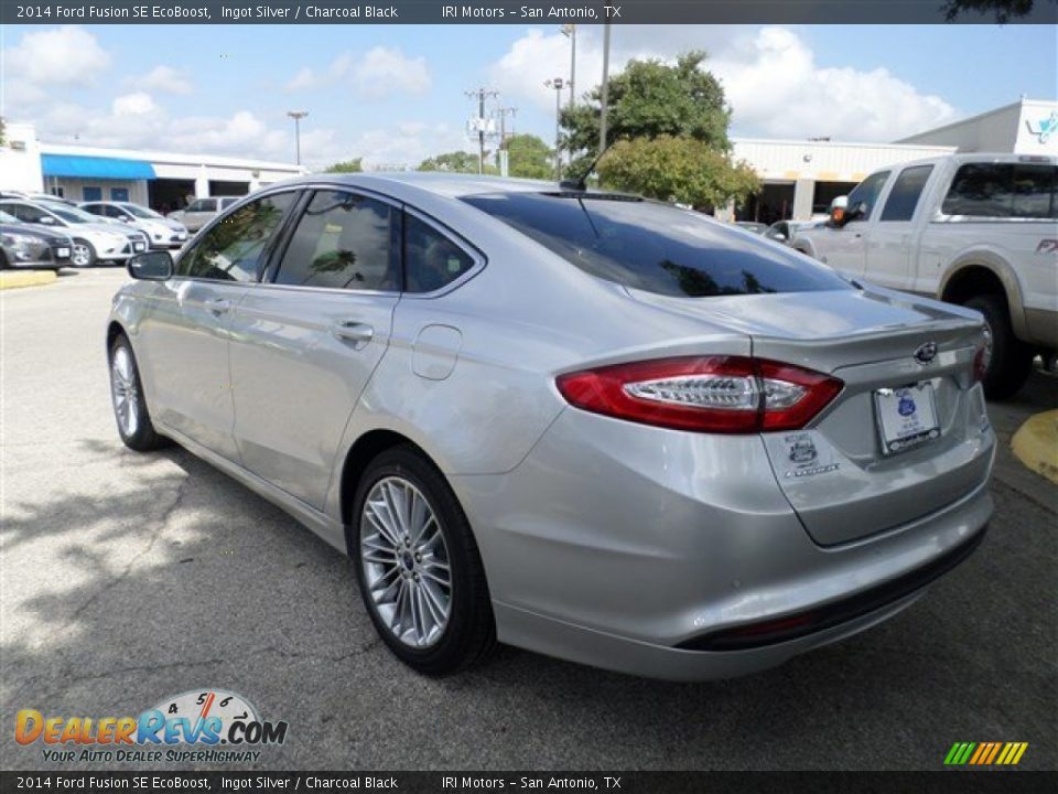 2014 Ford Fusion SE EcoBoost Ingot Silver / Charcoal Black Photo #3