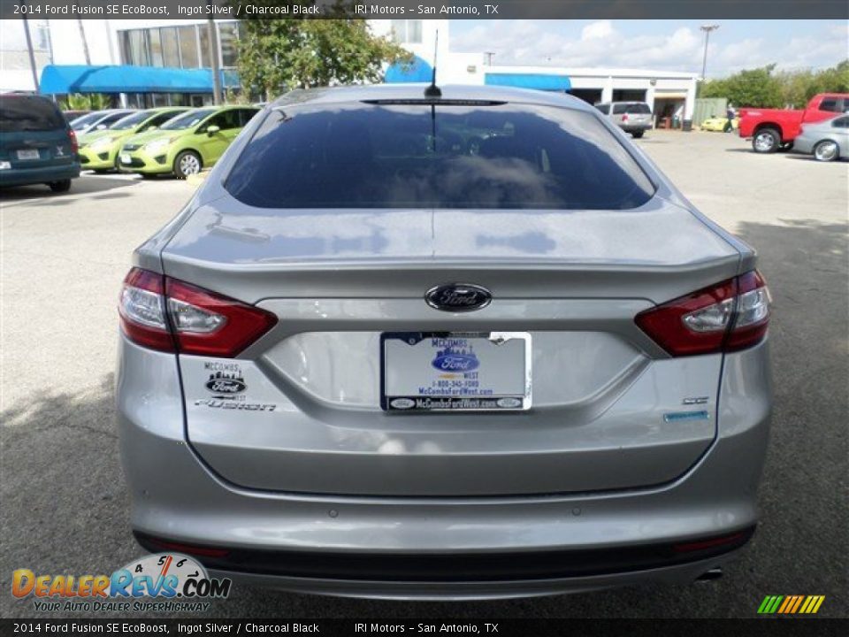 2014 Ford Fusion SE EcoBoost Ingot Silver / Charcoal Black Photo #4