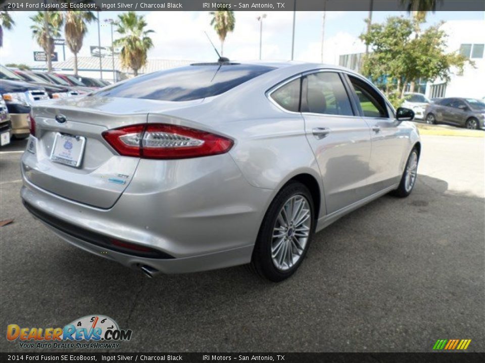 2014 Ford Fusion SE EcoBoost Ingot Silver / Charcoal Black Photo #5