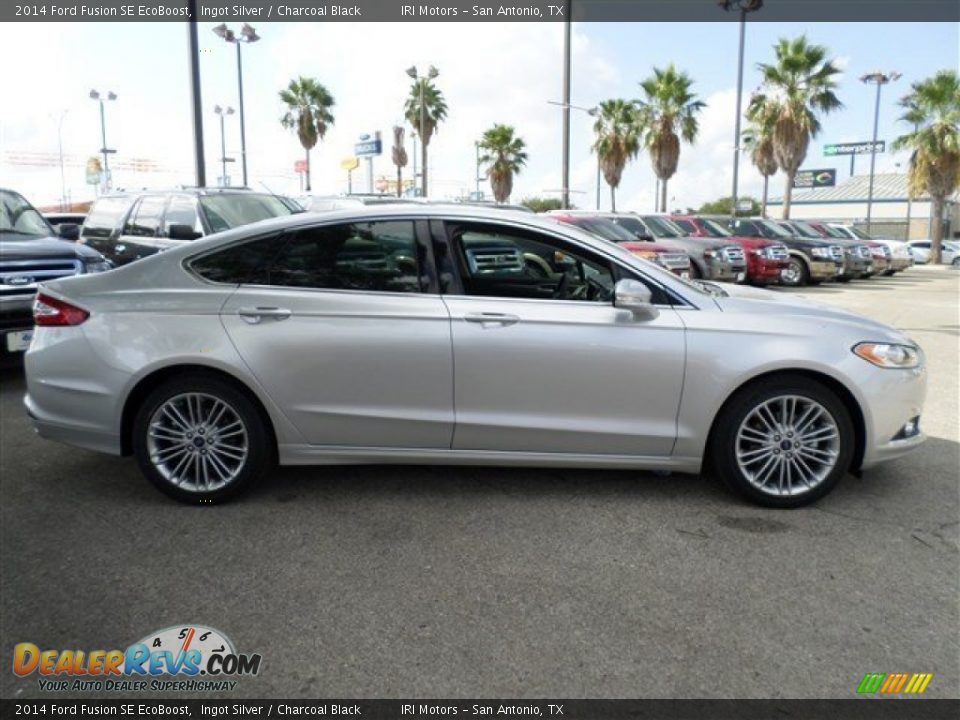 Ingot Silver 2014 Ford Fusion SE EcoBoost Photo #6