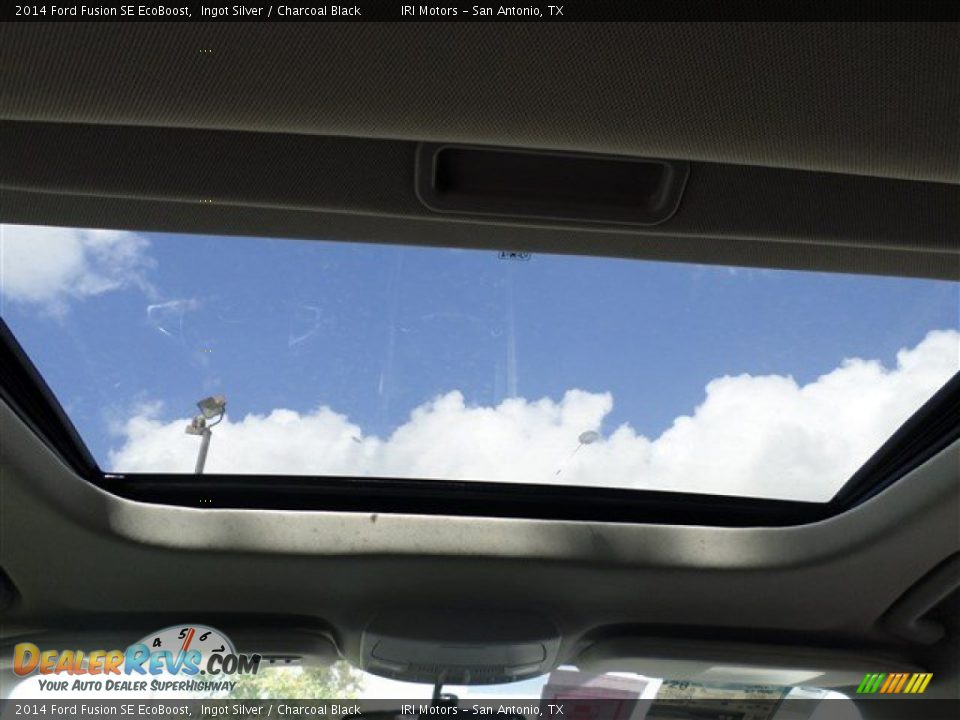 2014 Ford Fusion SE EcoBoost Ingot Silver / Charcoal Black Photo #14