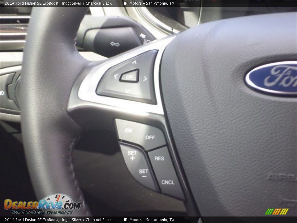 2014 Ford Fusion SE EcoBoost Ingot Silver / Charcoal Black Photo #17