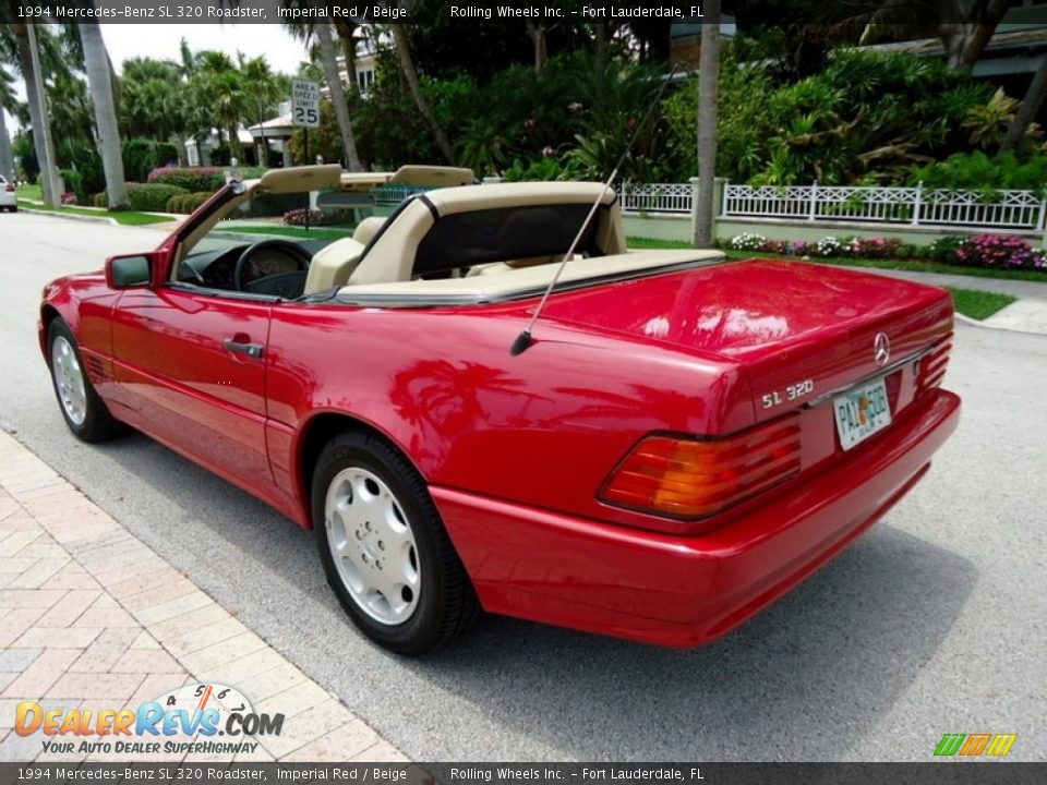 1994 Mercedes-Benz SL 320 Roadster Imperial Red / Beige Photo #1