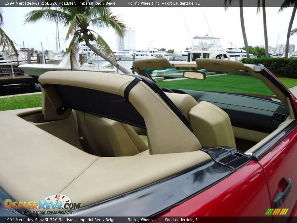 1994 Mercedes-Benz SL 320 Roadster Imperial Red / Beige Photo #15