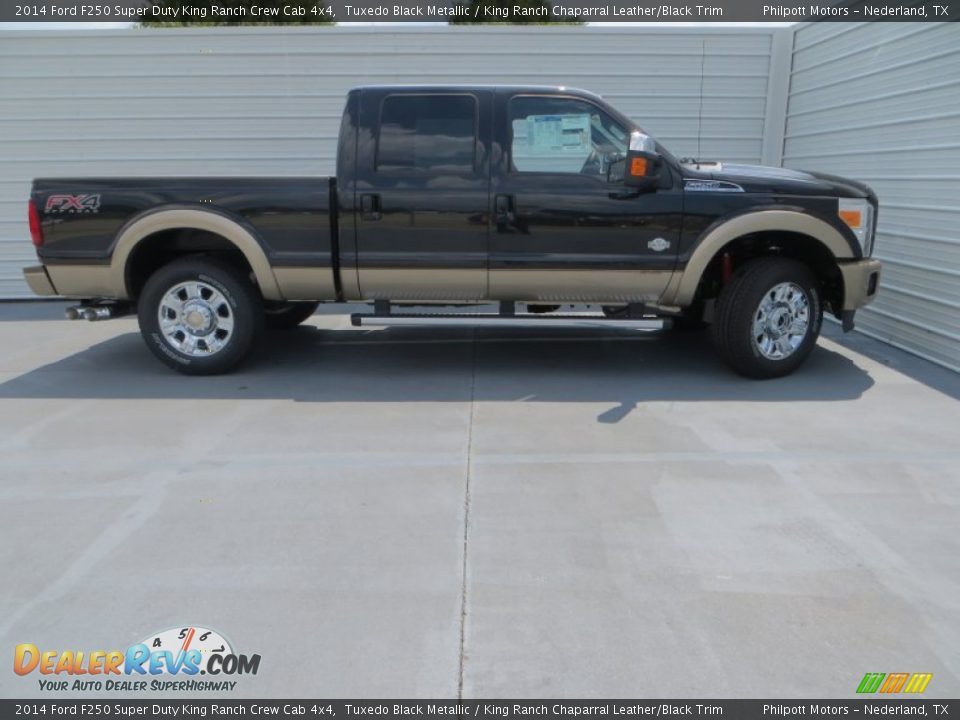 2014 Ford F250 Super Duty King Ranch Crew Cab 4x4 Tuxedo Black Metallic / King Ranch Chaparral Leather/Black Trim Photo #3
