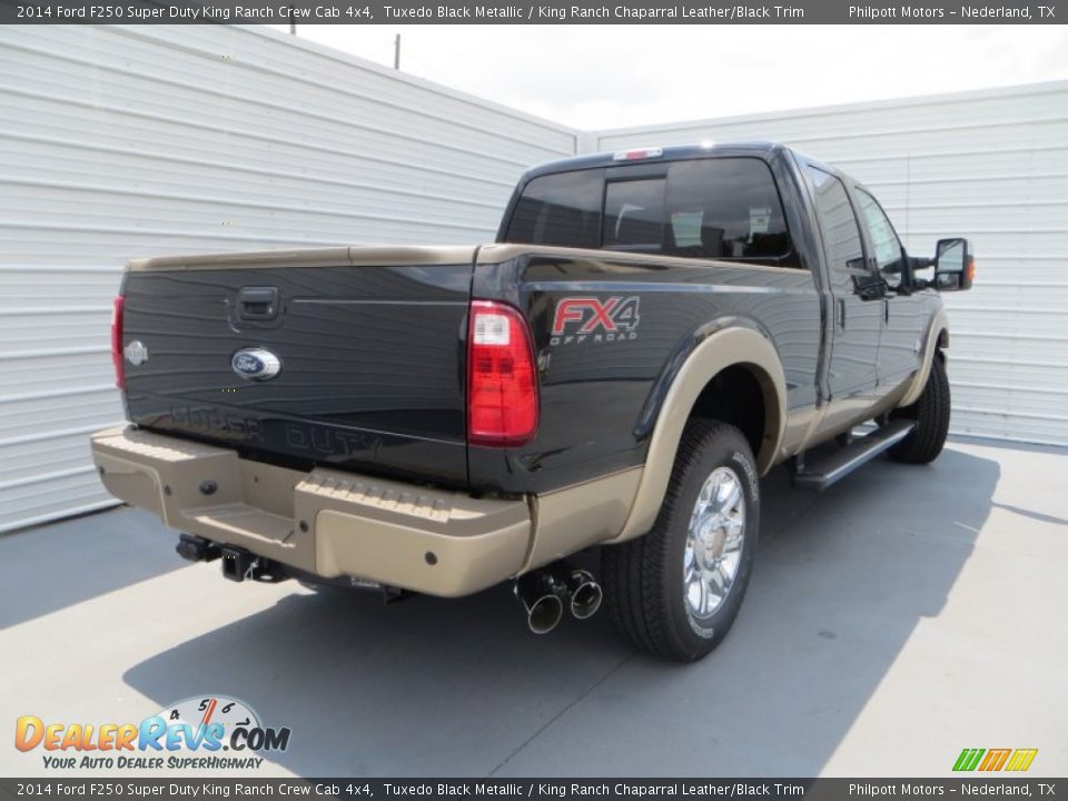 2014 Ford F250 Super Duty King Ranch Crew Cab 4x4 Tuxedo Black Metallic / King Ranch Chaparral Leather/Black Trim Photo #4