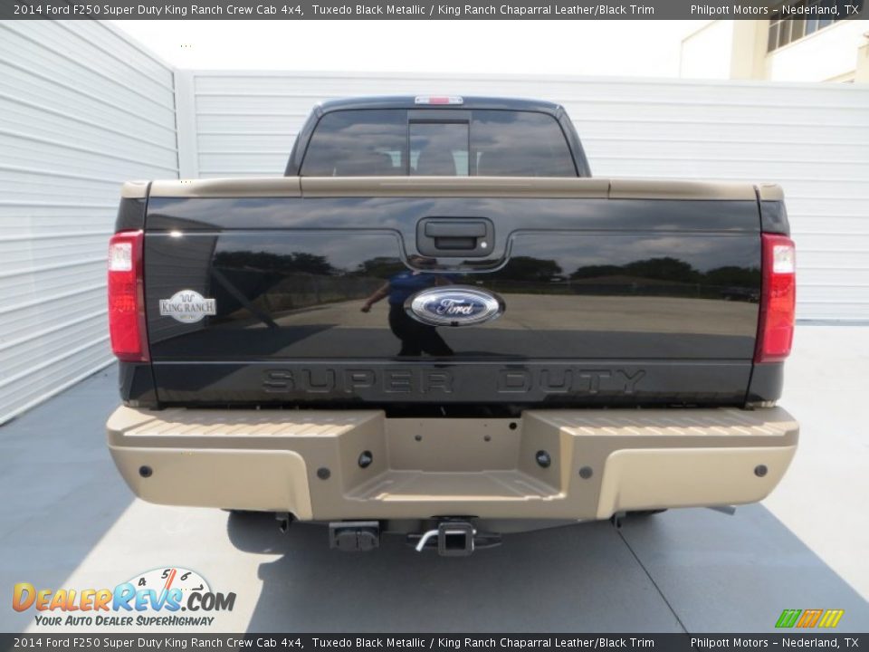 2014 Ford F250 Super Duty King Ranch Crew Cab 4x4 Tuxedo Black Metallic / King Ranch Chaparral Leather/Black Trim Photo #5