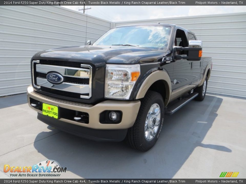 2014 Ford F250 Super Duty King Ranch Crew Cab 4x4 Tuxedo Black Metallic / King Ranch Chaparral Leather/Black Trim Photo #8