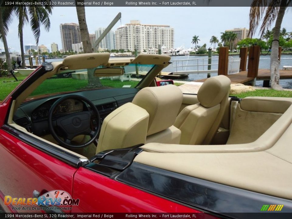 1994 Mercedes-Benz SL 320 Roadster Imperial Red / Beige Photo #22