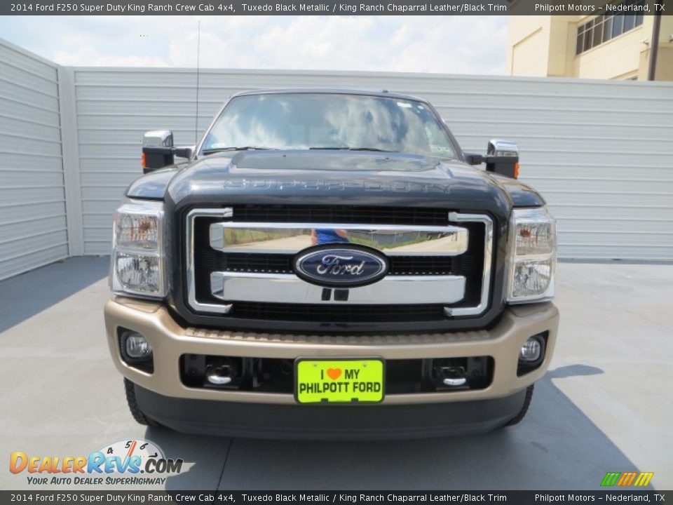 2014 Ford F250 Super Duty King Ranch Crew Cab 4x4 Tuxedo Black Metallic / King Ranch Chaparral Leather/Black Trim Photo #9