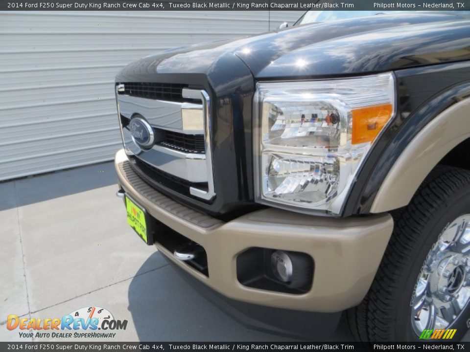 2014 Ford F250 Super Duty King Ranch Crew Cab 4x4 Tuxedo Black Metallic / King Ranch Chaparral Leather/Black Trim Photo #11