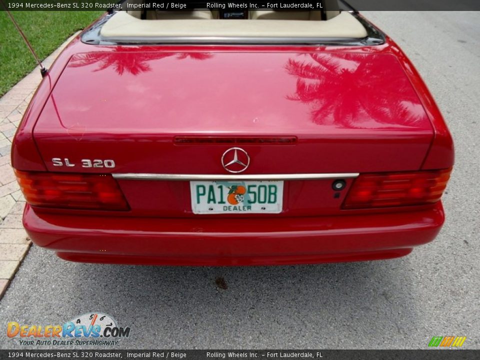 1994 Mercedes-Benz SL 320 Roadster Imperial Red / Beige Photo #29