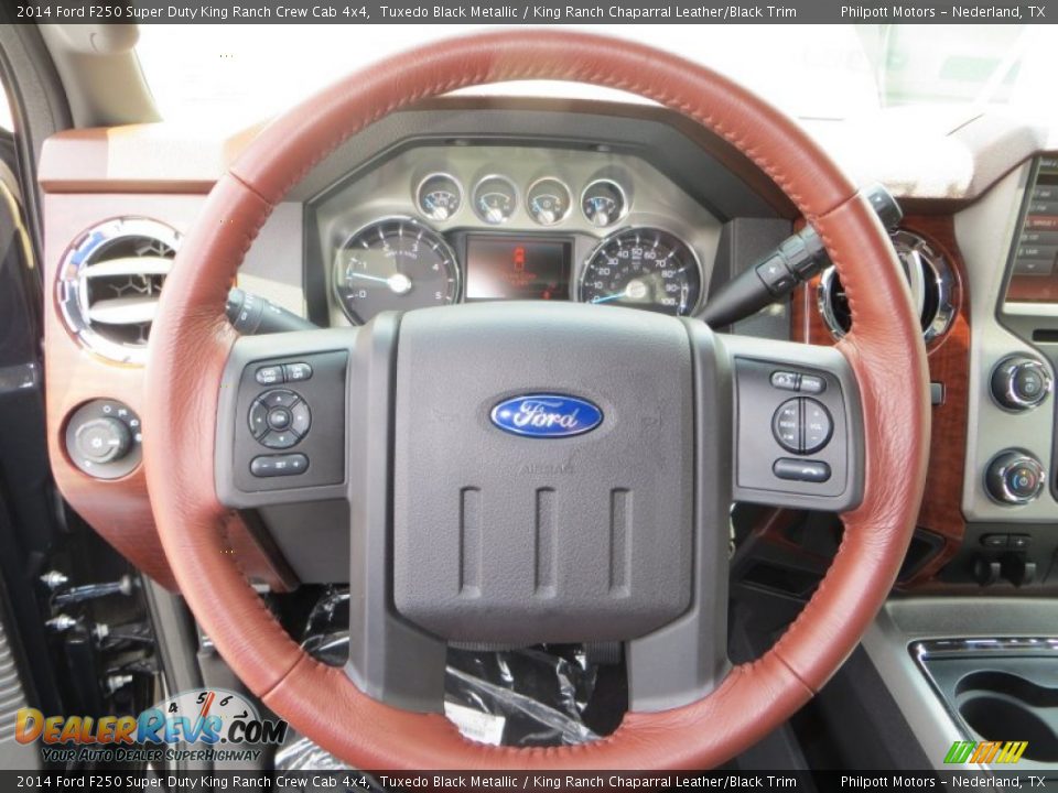 2014 Ford F250 Super Duty King Ranch Crew Cab 4x4 Tuxedo Black Metallic / King Ranch Chaparral Leather/Black Trim Photo #22