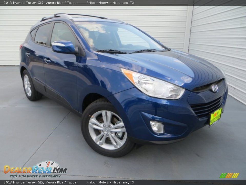 2013 Hyundai Tucson GLS Aurora Blue / Taupe Photo #1