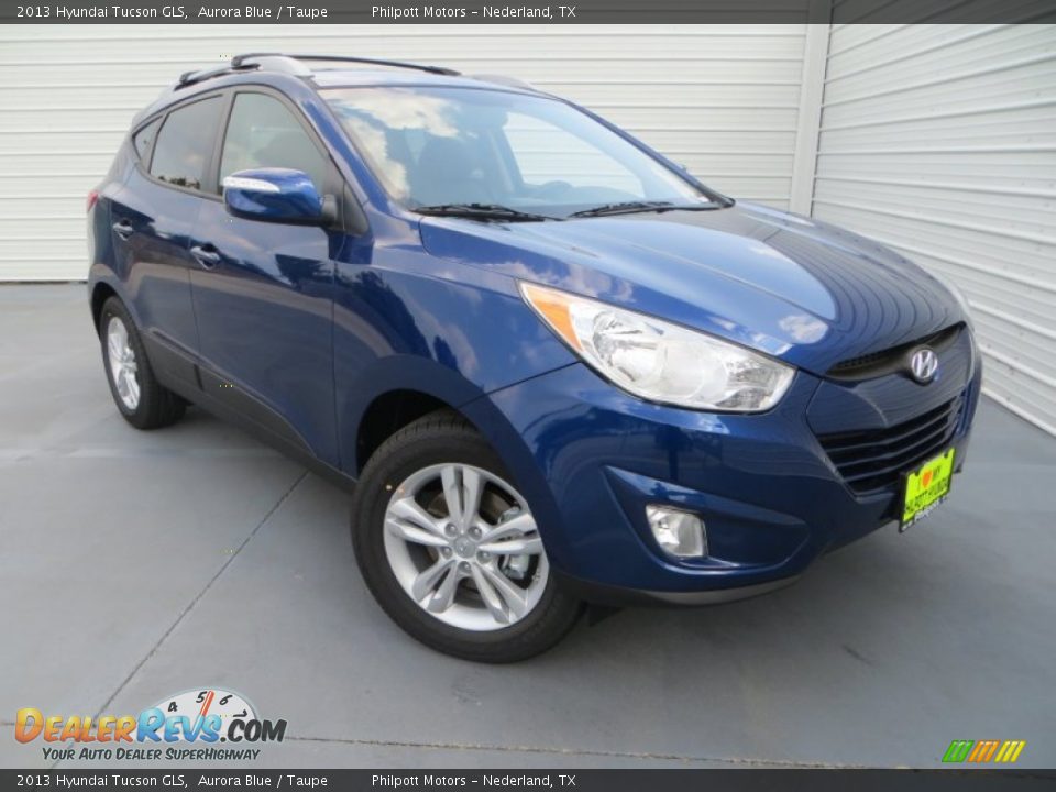 2013 Hyundai Tucson GLS Aurora Blue / Taupe Photo #2