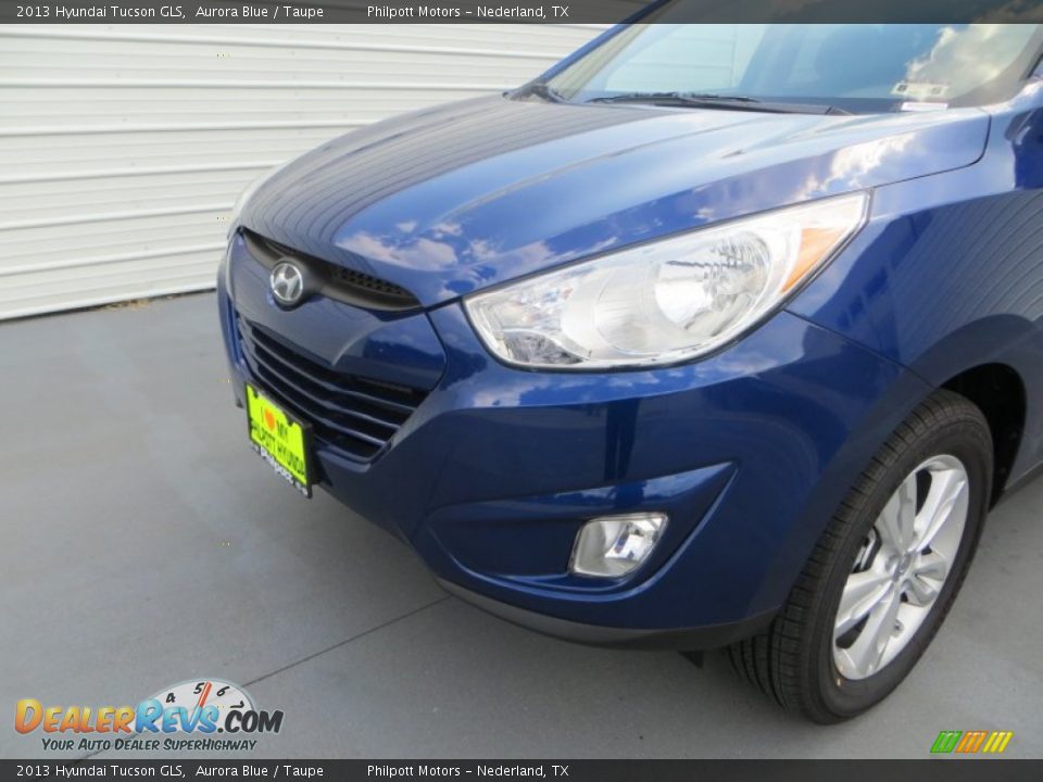 2013 Hyundai Tucson GLS Aurora Blue / Taupe Photo #12